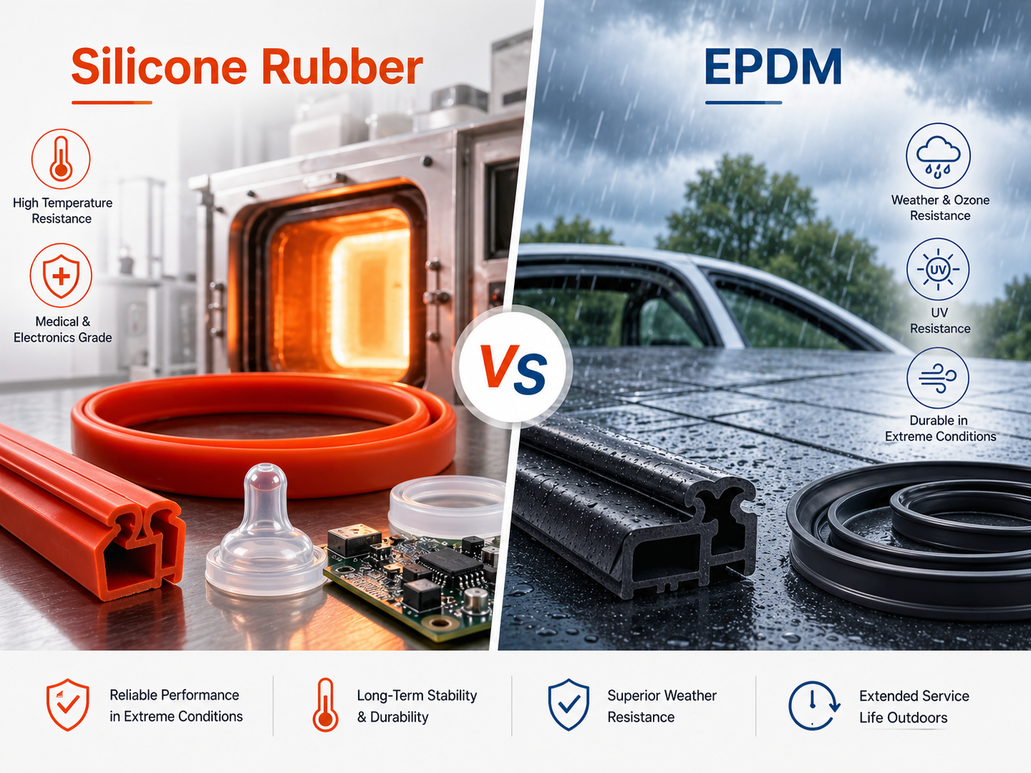 Silicone Vs EPDM Rubber